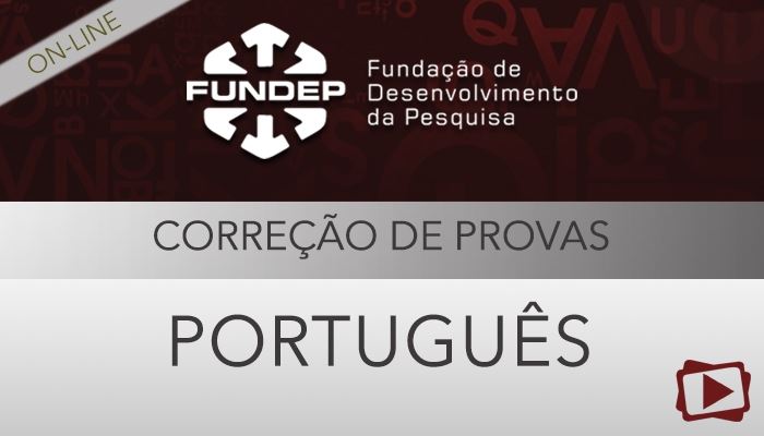 [Curso on-line: Português - Correção de Provas de Concursos - FUNDEP - Professora Flávia Rita]