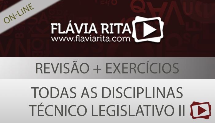 [Curso on-line: Revisão + Exercícios para concurso - CMBH/CONSULPLAN - Técnico Legislativo II]